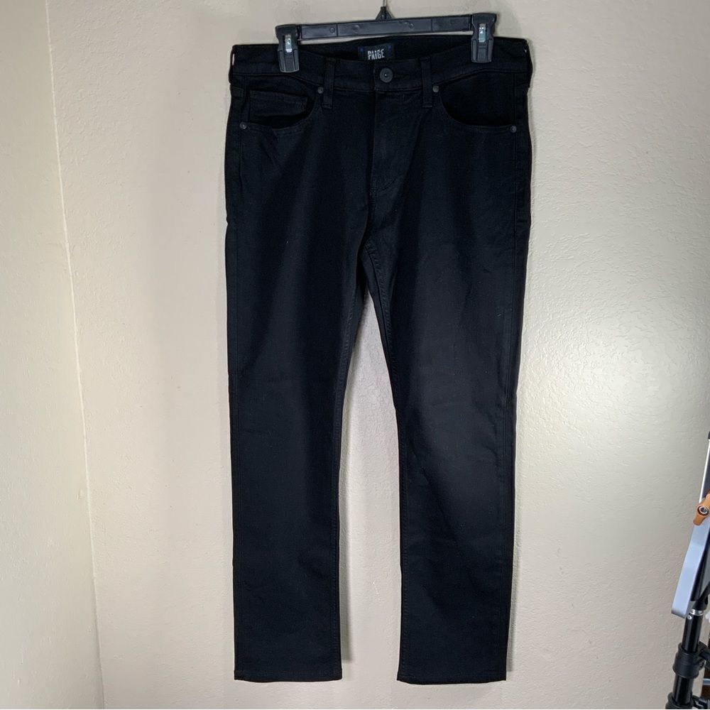 New Paige Federal Black Shadow Slim Fit Jeans E14